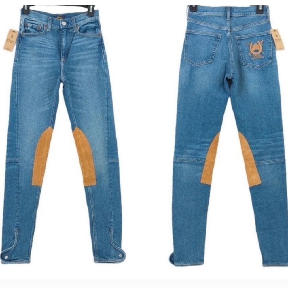 Polo Ralph Lauren Calfskin Suede Jodhpur Jean